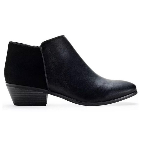 STYLE & CO Wileyy Ankle Booties Black Smooth Microsuede - Picture 2 of 16